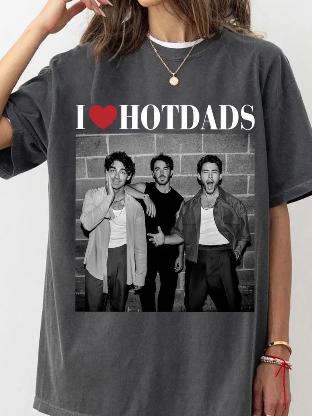 Gildan Charcoal I ♥ HOTDADS Graphic Tee
